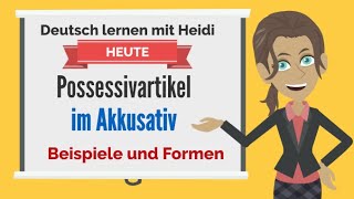 Deutsch lernen A11 Possessivartikel im Akkusativ Dialoge Dialog im Hotel A1 Grammatik Hören [upl. by Elleirbag]