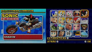 Sonic amp Sega AllStars Racing NDS🚨TODOS LOS PERSONAJES 4K🚨  NDS Shaders [upl. by Ecital930]