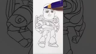 Vẽ Buzz lightyear 4 đầu buzzlightyear art drawing disney vetranh sketch minipainting chibi [upl. by Senaj710]