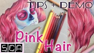 How To Draw Hair  Holbein Colored Pencils Tips amp Demo [upl. by Netsruk256]