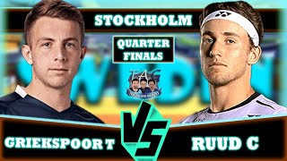 🔴LIVE T Griekspoor vs C Ruud • Stockholm Open ATP 2024 Quarterfinals Griekspoor Ruud tennis AT [upl. by Stoddart]