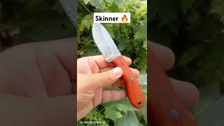 Custom Made Damascus Skinner knife hunting knifeskills edc gardentools trending gardening [upl. by Wrench]