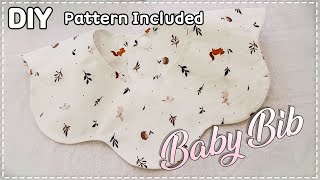 No42 How to Make a Baby Bib  Pattern Included 베이비 꽃잎 넥스카프만들기 패턴포함 코튼빌 [upl. by Buke]