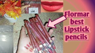 quotFlormar lip pencils swatches and reviewquot lippencil [upl. by Ellesig291]