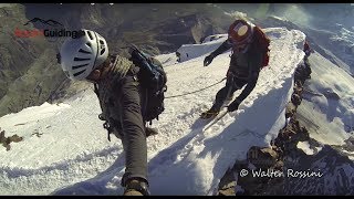 Matterhorn climb knife edge ridge to the summit [upl. by Ruby]