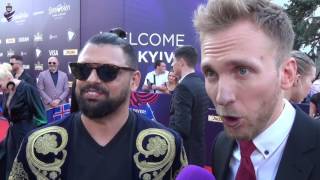 Eurovision 2017  Red carpet  Hungary  Joci Pápai [upl. by Eibocaj]