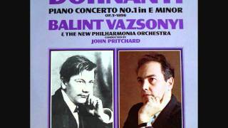 Dohnanyi  Piano Concerto No 1  Balint Vazsonyi  1972 [upl. by Sessylu484]