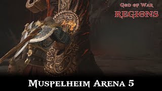 God of War 2018  Muspelheim Arena 5 Challenges [upl. by Aicxela]