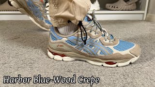 Asics Gel NYC Harbor BlueWood Crepe Reviewamp on foot [upl. by Enelie409]