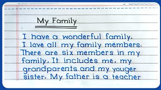 My Family Essay In English  My Family In English WritingLearn Essay [upl. by Ontina]