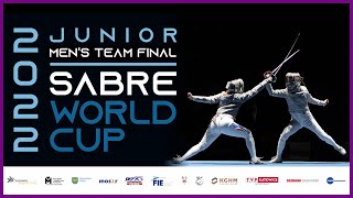 Sabre World Cup Sosnowiec 2022  Junior Mens Team  Final Piste [upl. by Enilecram631]