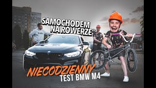 Samochodem na rowerze  Niecodzienny test BMW M4 550HP [upl. by Aram]