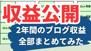 【収益公開】2年間のブログ収益を全部まとめました [upl. by Sheryle]