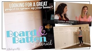 Wainscoting Tutorial Board amp Batten Concept [upl. by Dorelia811]