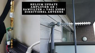 Helium Update Amplifier AB  sawfilter  yagi 23dbi directionel antenne [upl. by Nosiaj702]