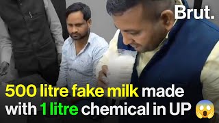 Fake milk scam busted in UP [upl. by Ennair]