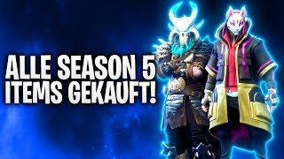 ALLE SEASON 5 ITEMS GEKAUFT 🔥 LEVEL 100  Fortnite Battle Royale [upl. by Durrett]