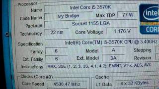 i53570K 45GHz TEST [upl. by Nallac]