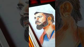 quotVirat Kohli🤩 Drawing Colouring 🥰Part 2  Realistic Shades amp Vibrant Colors  Shorts virat art [upl. by Sefton]