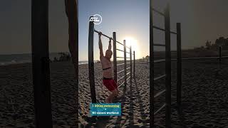 🏊‍♂️ 1 900m swimming TRAINING  🏋️ 60 min workout on the beach  IRONMAN race preparation [upl. by Nysila]