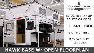 Four Wheel Camper Tour  Hawk SlideIn Base Model w Open Floorplan 2023 [upl. by Misa]