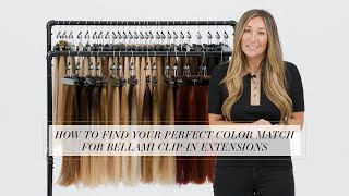 Find Your Perfect BELLAMI Silk Seam ClipIn Extension Color Match 2023 Edition [upl. by Budwig]