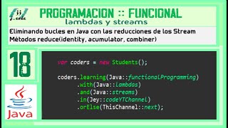 Programación FUNCIONAL en JAVA  Reducción de los elementos de un Stream  operación REDUCE [upl. by Selrahcnhoj252]