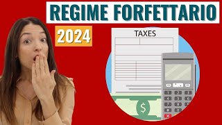 REGIME FORFETTARIO 2024 tasse partita iva con esempi [upl. by Drandell166]