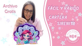 ARCHIVO GRATIS Cartera Sirenita 💜💚❤️ [upl. by Ahsiele686]