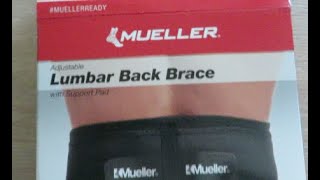 Mueller Lumbar Back Brace Review and Demo [upl. by Aetnuahs729]