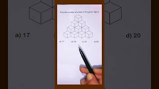 number of cubes in rhe given figures  counting figures reasoning shorts maths countingfigures [upl. by Ettenyl794]