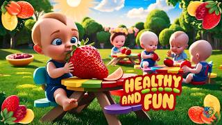 Fun Fruit Song for Children  Educational Nursery Rhyme  FunWithKidsTV [upl. by Brackely]