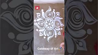 Alpona Drawing  Easy Alpona  Alpona Design  Gateway of Art rangoli alpona alponadesign [upl. by Mlawsky]