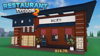 Restaurant Tycoon 2  Small Japanese Restaurant Tutorial  Roblox [upl. by Nnahaid]