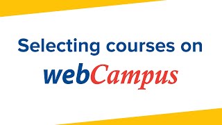 Selecting courses on webCampus [upl. by Yelnikcm]