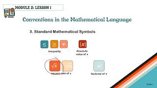 Module 2 Lesson 2  Conventions in the Mathematical Language Expression vs Sentences [upl. by Almund]