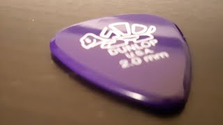 Jim Dunlop Delrin 500 20mm guitar pick review [upl. by Noval]