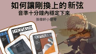 裝上去的小提琴新弦如何在十分鐘內讓音準穩定下來～How to get a new string concert ready in 10 minutes [upl. by Yrellav]