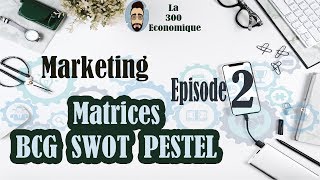 La 300 Economique Marketing De Base S3 Episode2 Matrices SWOT BCG et PESTEL [upl. by Yatnod]