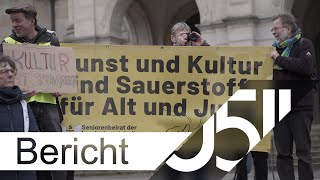 Demo zu Kürzungen von Kulturgeldern [upl. by Snevets]