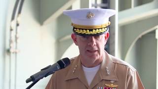 US Marine Corps General delivers speech honouring ADF personnel [upl. by Annavoig]