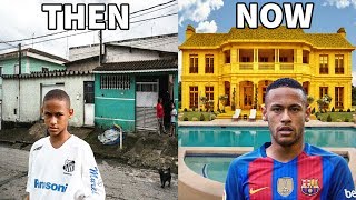 10 Footballers Houses  Then and Now  Ronaldo Neymar Messi etc [upl. by Ahsets]