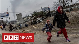 Children flee under fire as Russians advance on Kyiv  BBC News [upl. by Avon134]