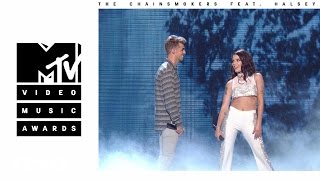 The Chainsmokers  Closer ft Halsey Live from the 2016 MTV VMAs [upl. by Olwena34]