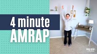 4 Minute AMRAP Movement Break officeexercise exercisesnack movementsnacks [upl. by Sosanna837]