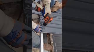 Installation process of glazed tiles on steel structure roof [upl. by Casimir]