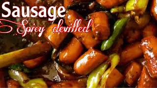 Sausage spicy devilled  Lowcarb recipe  keto  life without rice mukbangVlog54 [upl. by Elon788]