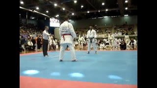 Karate Marinozzi  WK Shotocup Marinozzi vs Ogata kumite [upl. by Anialram]