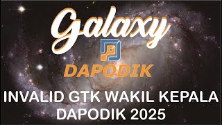 CARA MENGATASI INVALID GTK WAKIL KEPALA SEKOLAH DAPODIK 2025 [upl. by Aicilev]