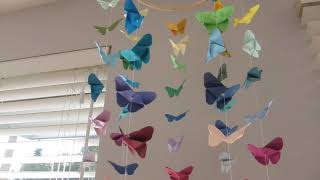 DIY Butterfly Origami Mobile [upl. by Seda]